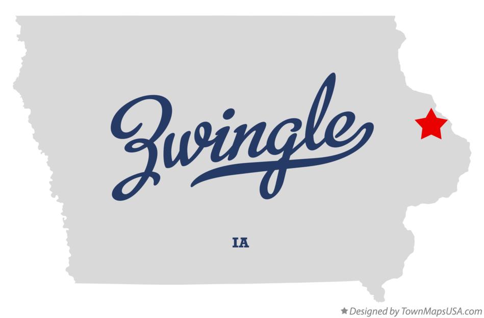 Map of Zwingle, IA, Iowa