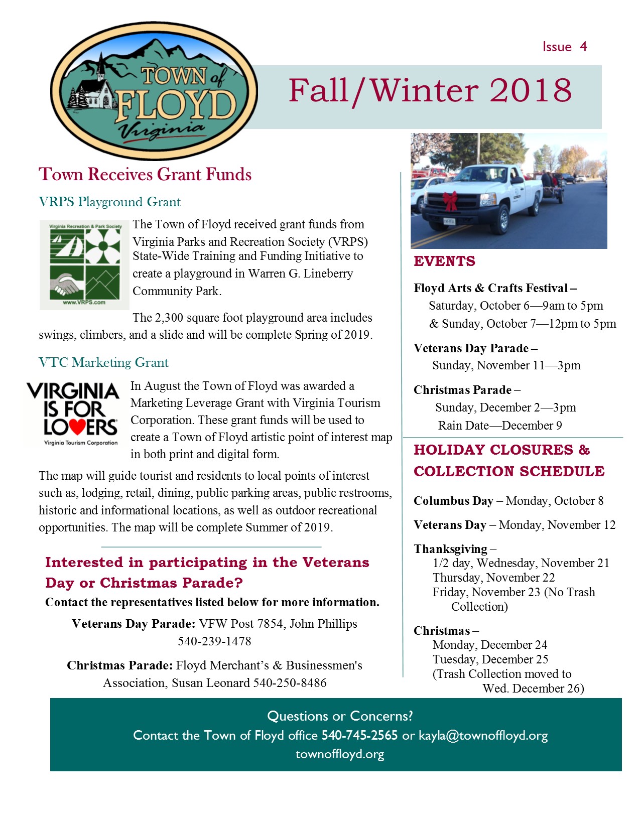 The Town of Floyd Virginia to the town of Floyd!