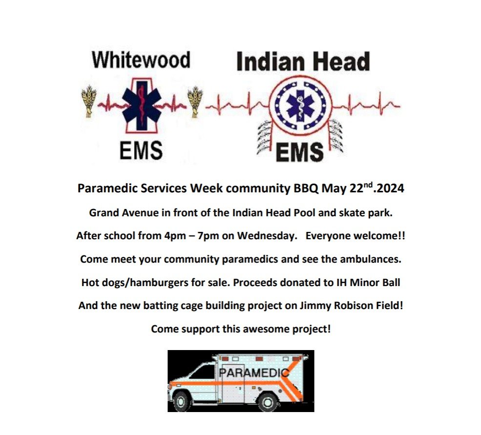 Paramedic Services Week Community BBQ The Town of Indian Head