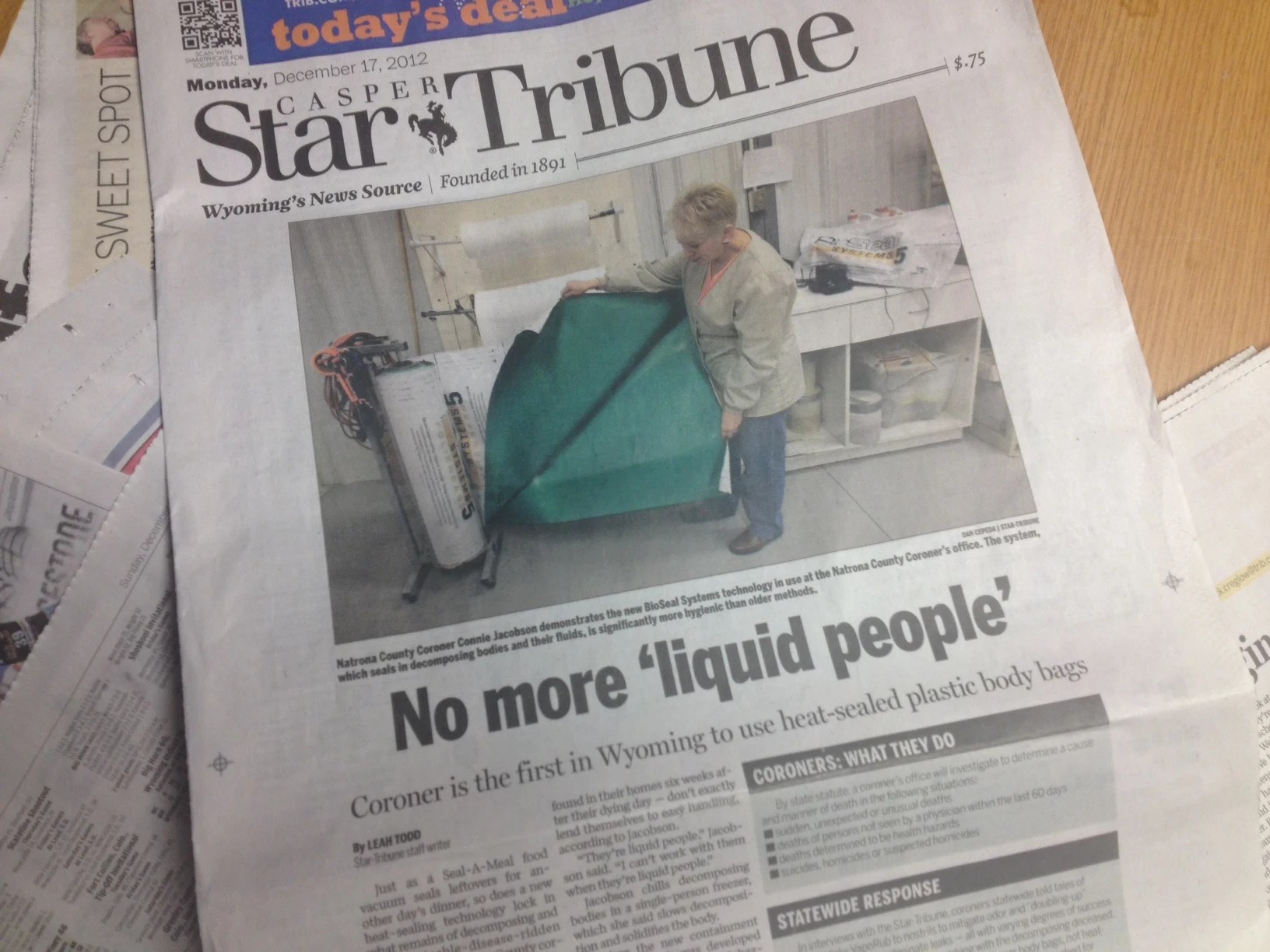 Victim Notifies Police of Death? Is this Casper StarTribune Story