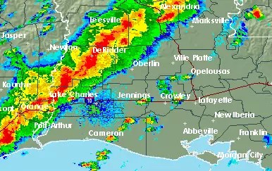 Storms Pushing Through South Louisiana This Morning