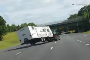 Monday's Terrifying Parkway Trailer Crash Caught On Video