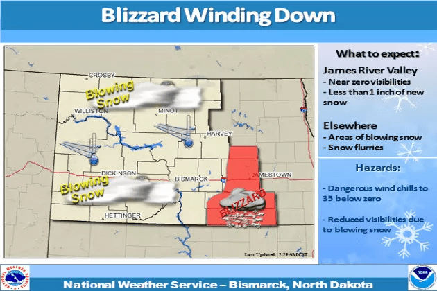 LIFE THREATENING WIND CHILLS for Bismarck According to The NWS