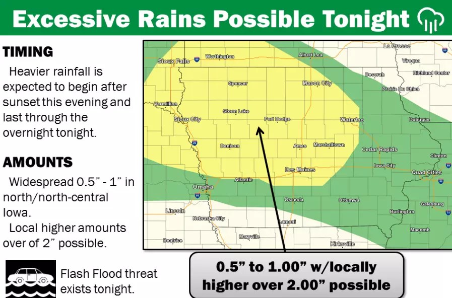 Flooding Reported in Parts of Northern Iowa
