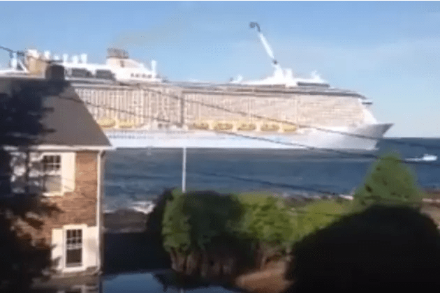 Third Largest Cruise Ship In The World Leaves Portland [VIDEO]