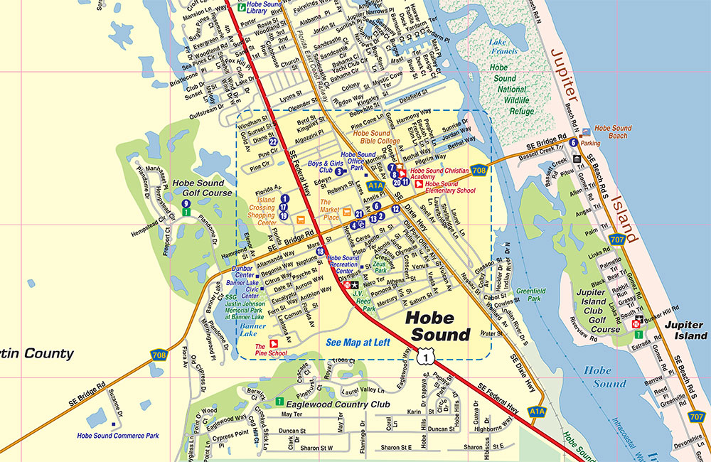 Hobe Sound Florida Map Hobe Sound, FL Map Community and Area Map Town Square Publications