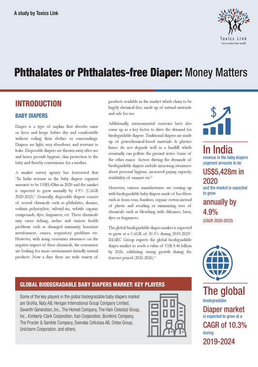 Phthalates or Phthalatesfree Diaper Money Matters Toxics Link