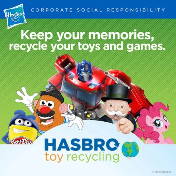 Hasbro First Of Its Kind Toy Recycling Toybuzz News