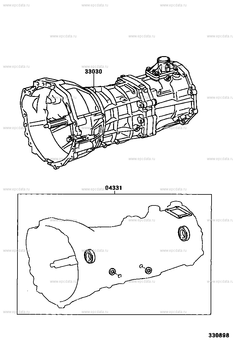 Transaxle or transmission assy & gasket kit (mtm) for Toyota Hilux Surf