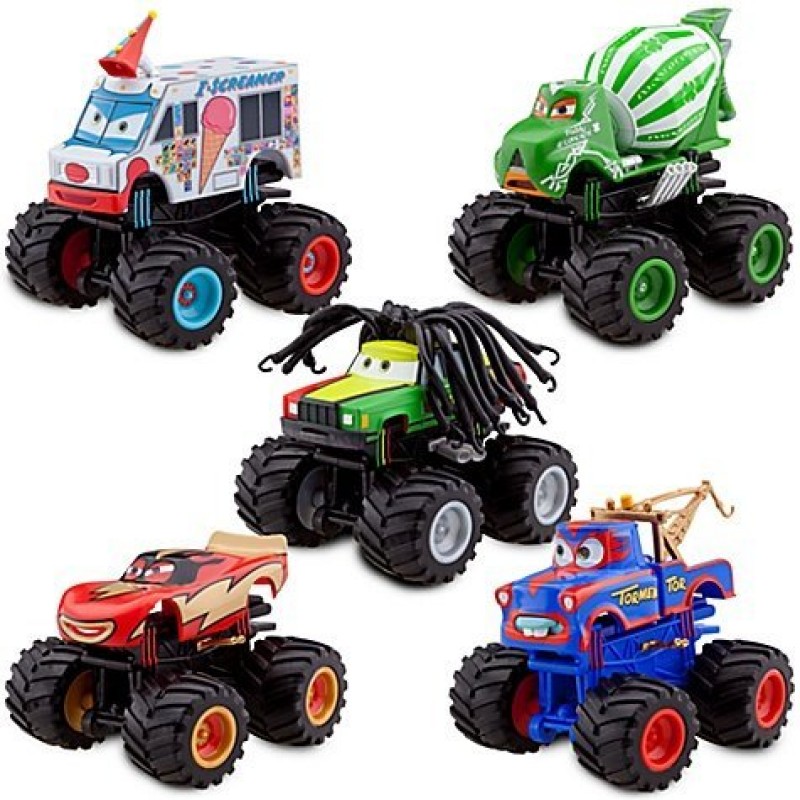Pixar Disney Cars Diecast Monster Truck Mater 5 Pc. Deluxe Figure Set