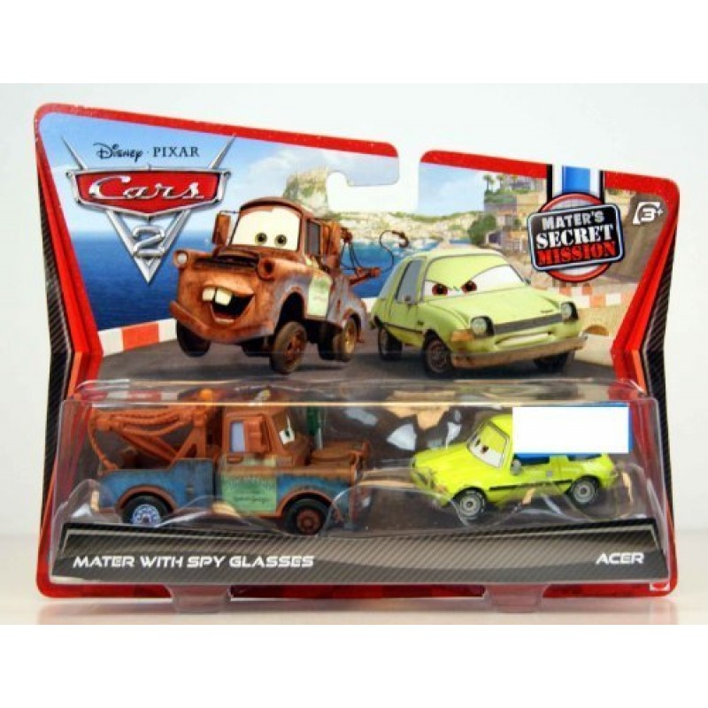 Disney / Pixar CARS 2 Movie Exclusive 155 Die Cast Car 2Pack Mater with Spy Glasses Acer Maters