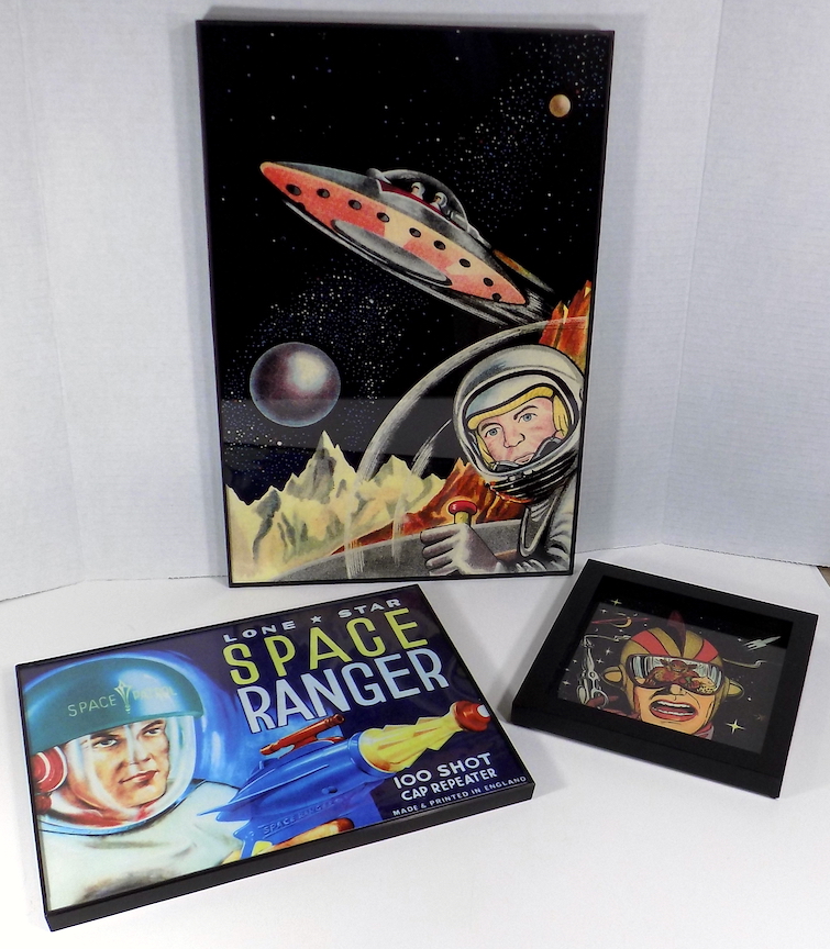 Space Art 3 framed prints