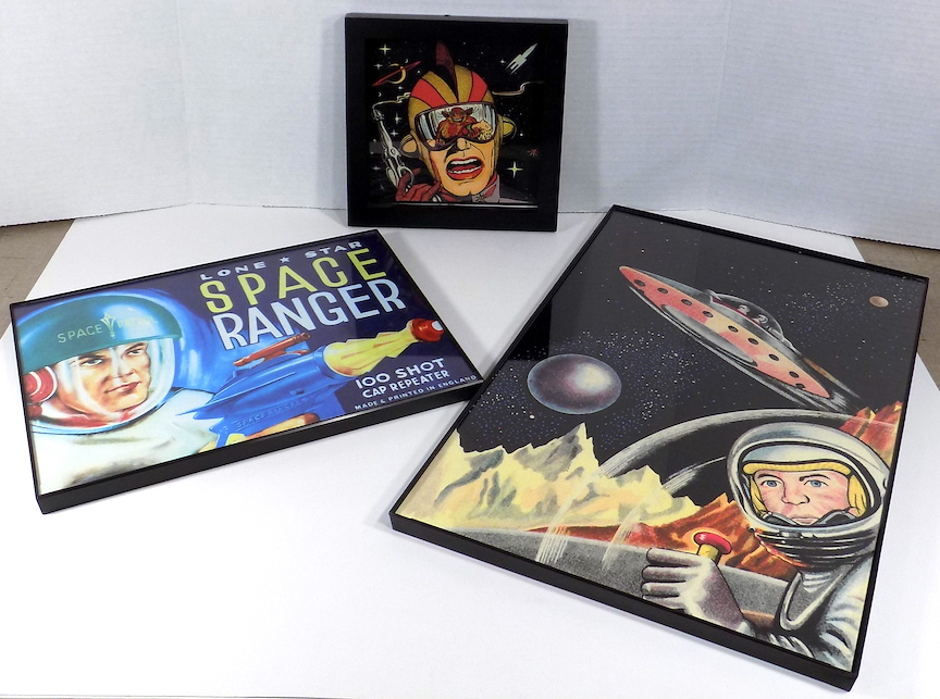 Space Art 3 framed prints