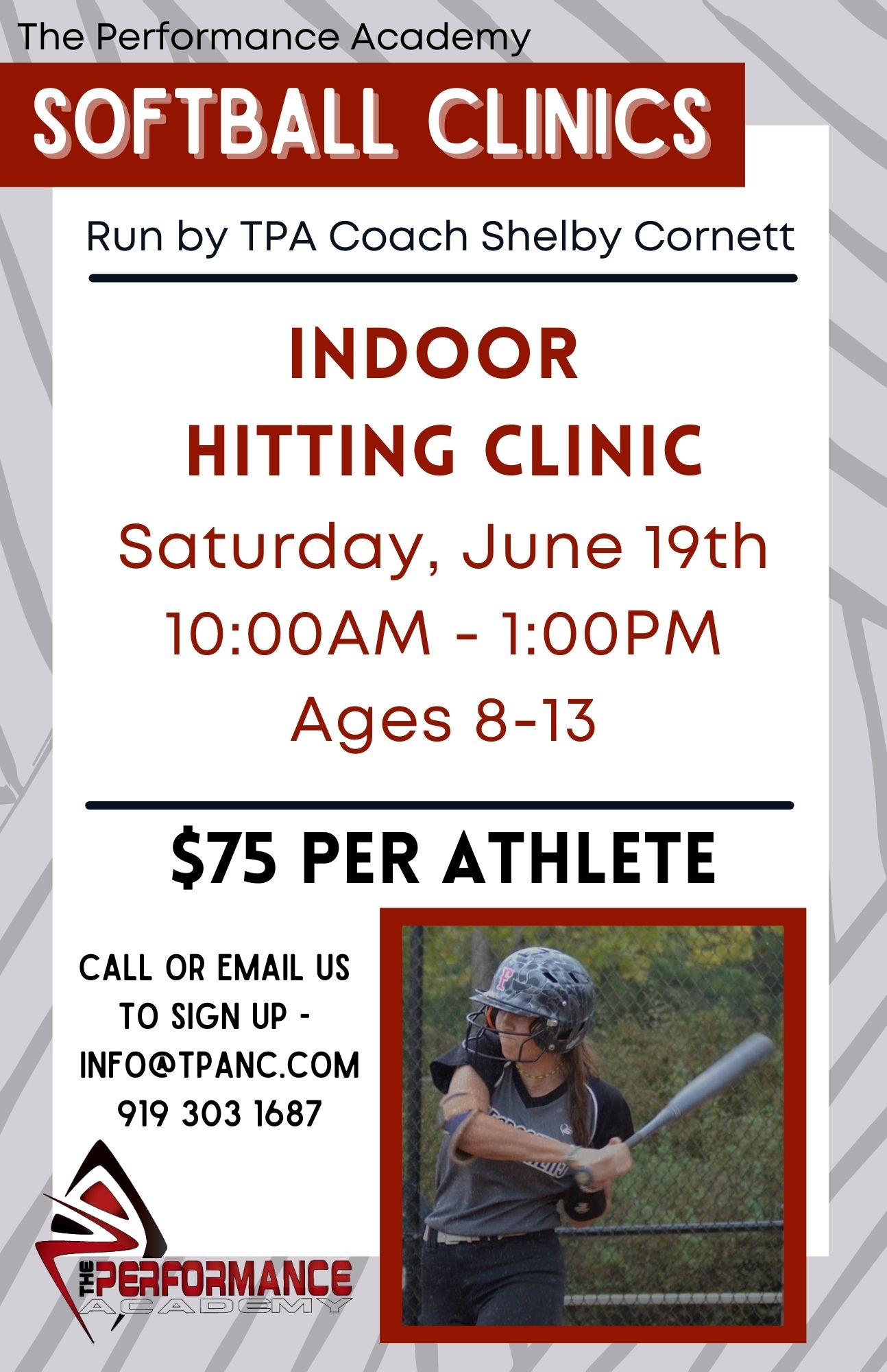 Softball Clinics Flyer The Performance Academy