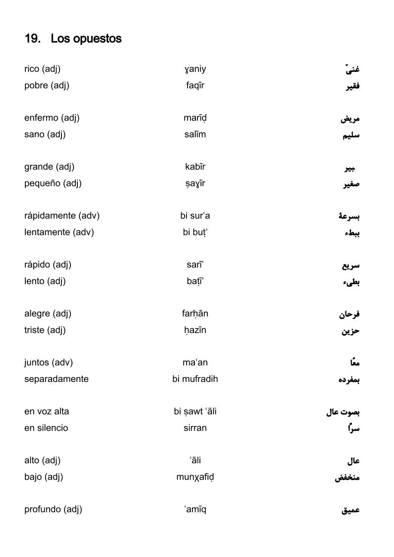 Vocabulario EspañolÁrabe 9000 palabras más usadas T&P Books Publishing