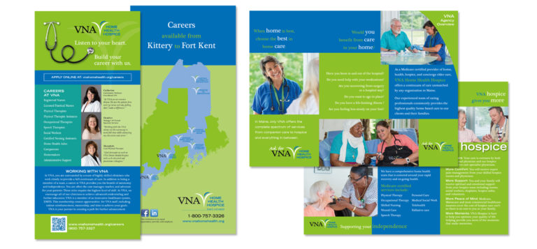Brand design for VNA Home Health Hospice including marketing