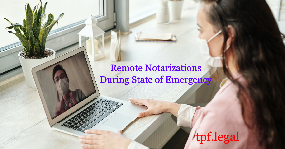 Legal Requirements For Remote Notarizations In Maryland During State of Emergency