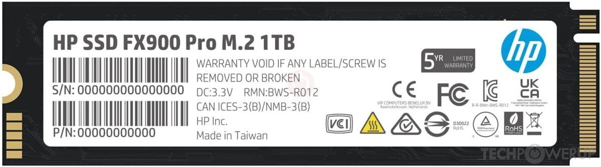 HP FX900 Pro 1 TB Specs | TechPowerUp SSD Database