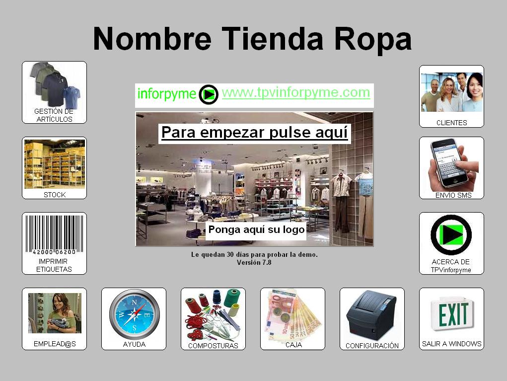 Programa TPV Tienda de Ropa y Complementos