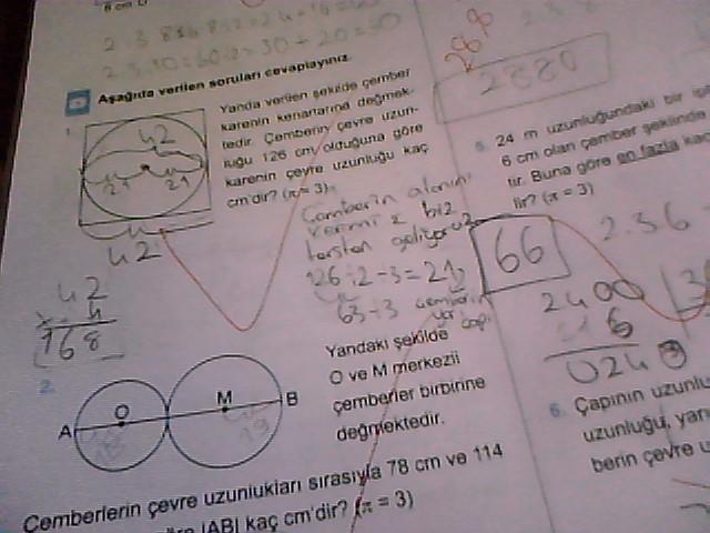 Aşağıda verilen soruları cevaplayınız. Yanda verilen şekilde çember