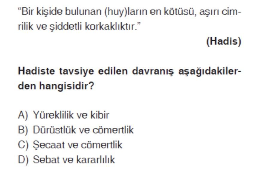 8. Sınıf din kültürü soru ekte acill!