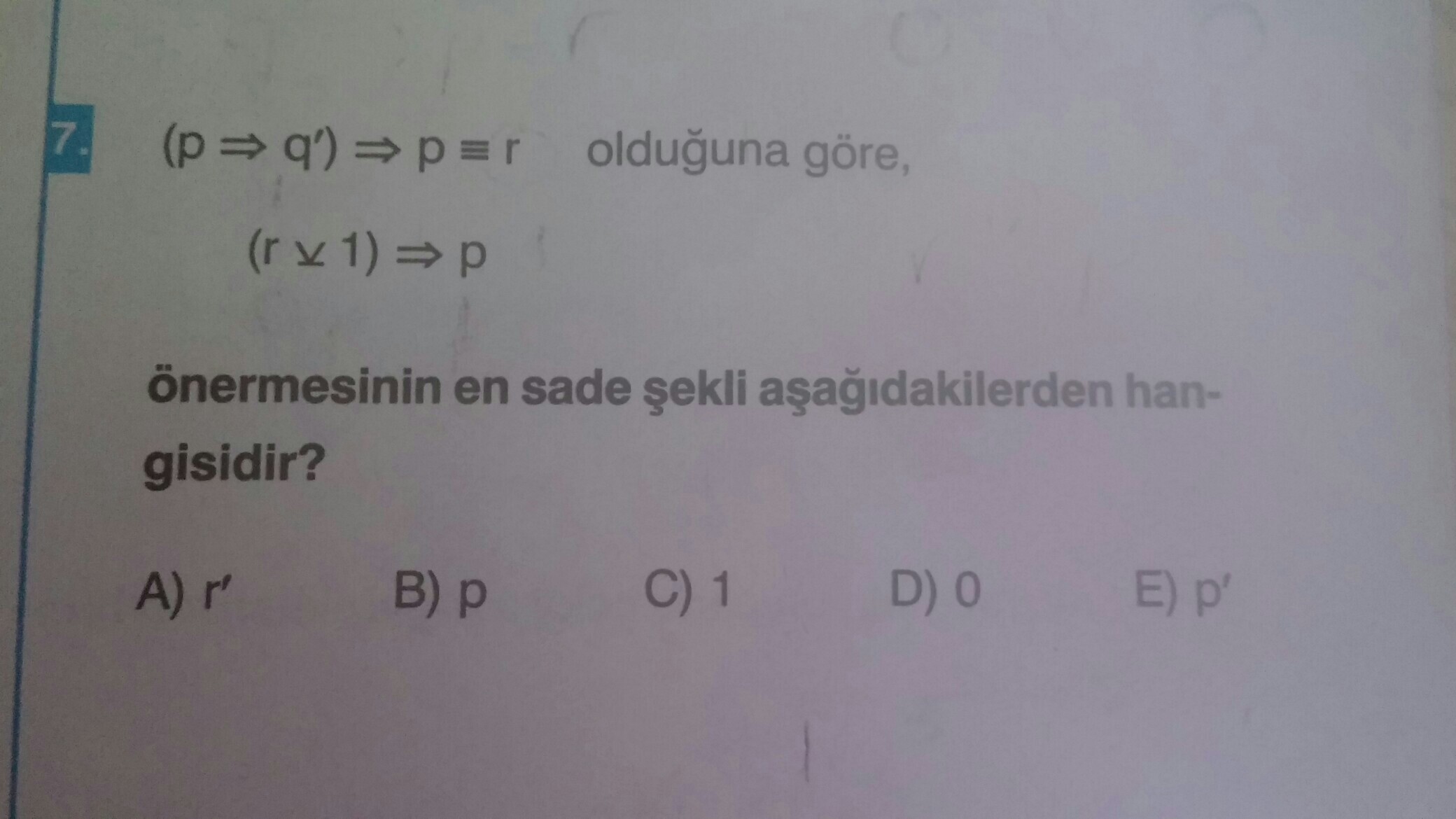9. sınıf mantık konusu anlatarak yapar mısınız