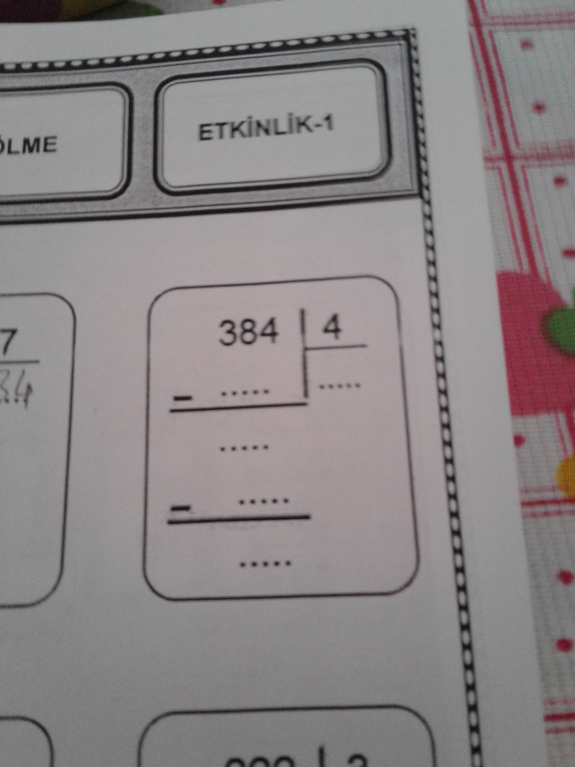 384 bölü 4 = kaç eder