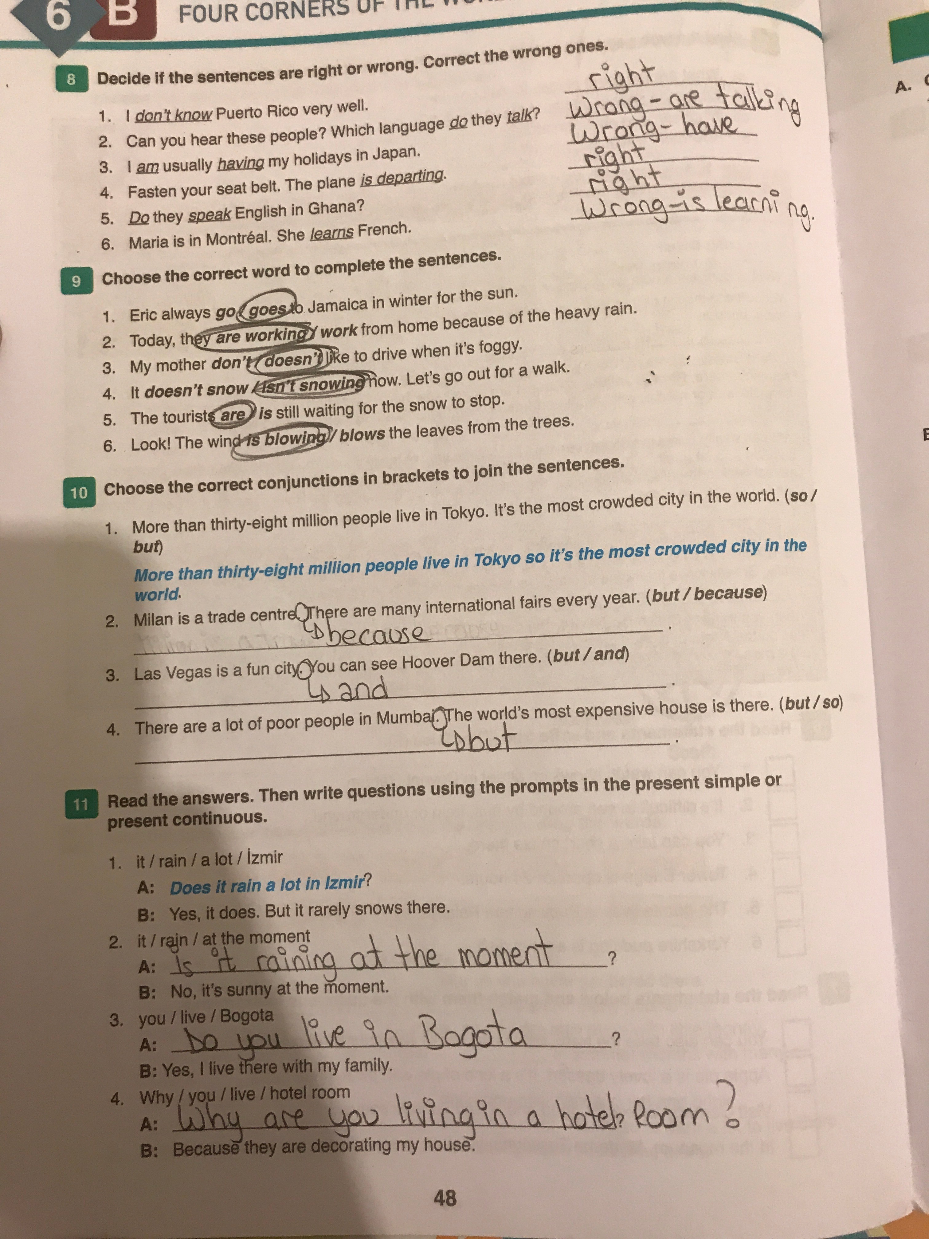 9.sınıf ingilizce çalışma kitabı sayfa 48 cevapları acil atarmısınız