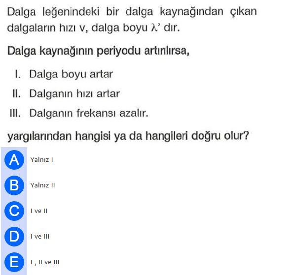 10. sinif fizik dalga soruları ve çözümleri