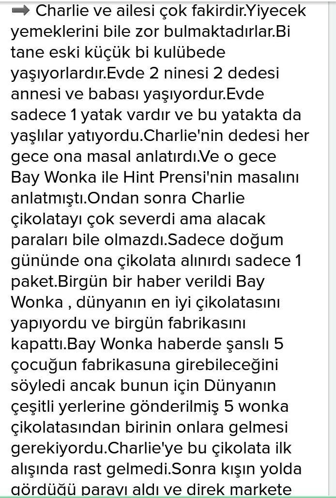 Ya biri bana charlie nin çikolata fabrikasinin kisa ozetin atarmisiniz