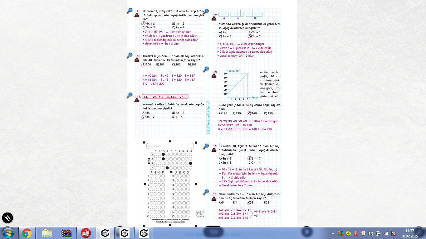 Matematik Atölyem 7.Sınıf Pdf Cevapları athif