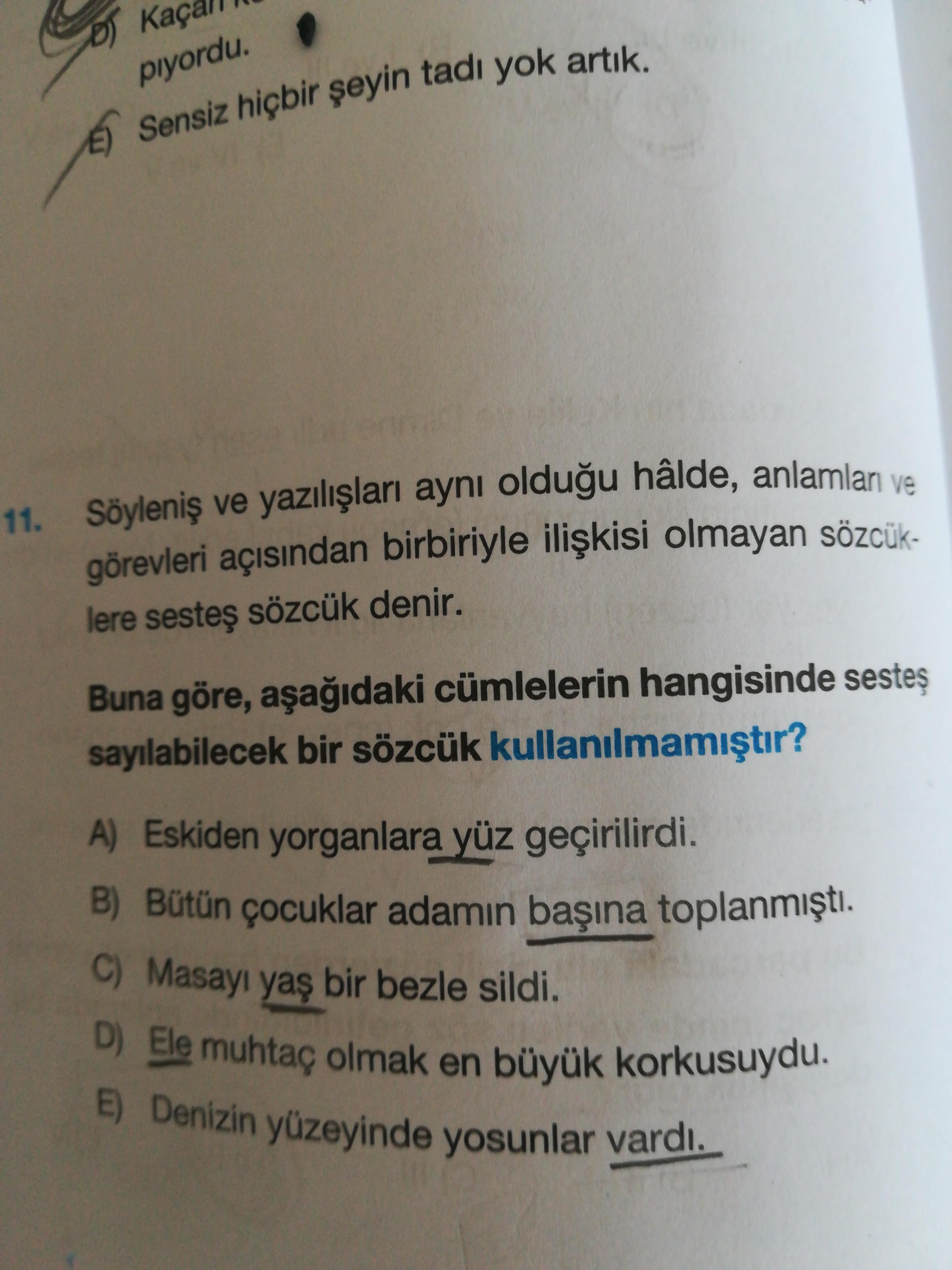 Baş sözcüğü eş sesli midir ?