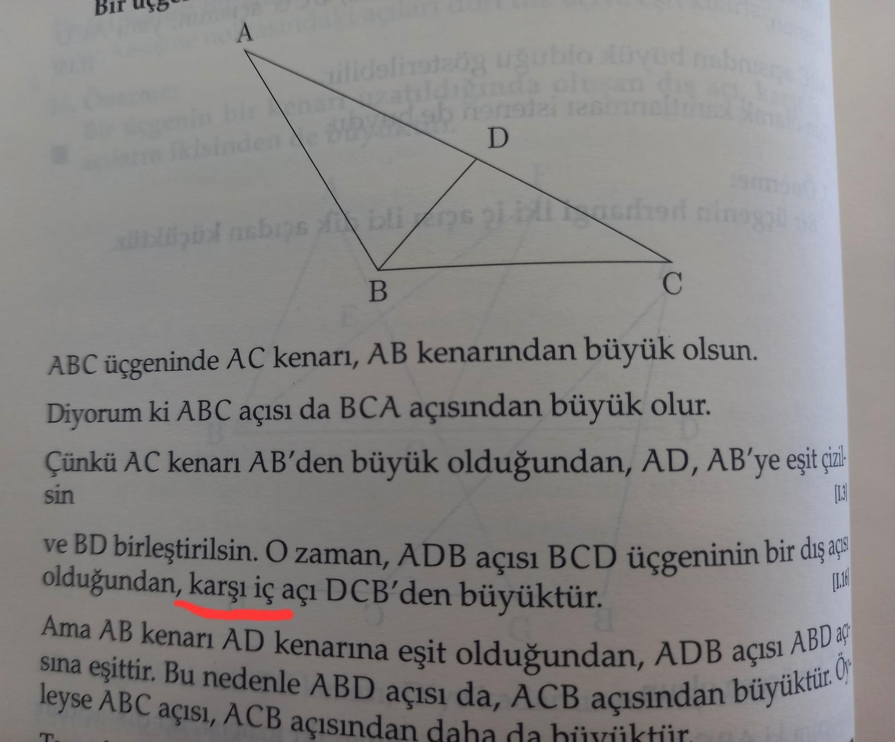 Karşı iç açı ne demek?
