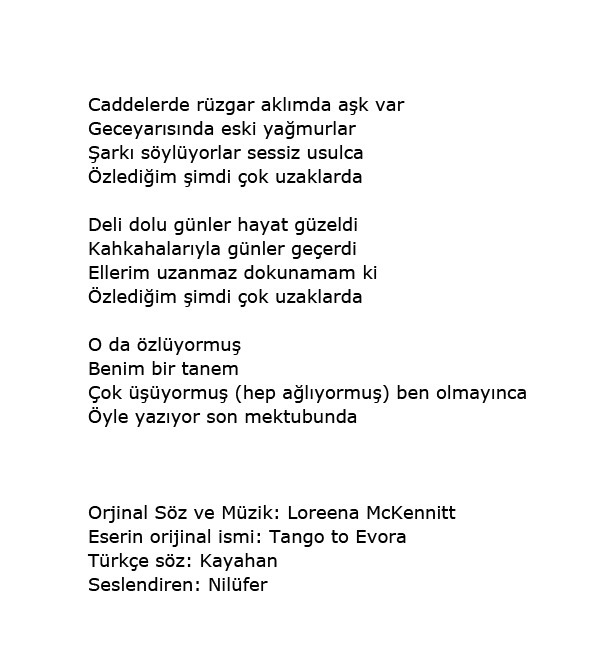 Bahçelerde rüzgar şarkısının sözleri lazım lütfen yazın