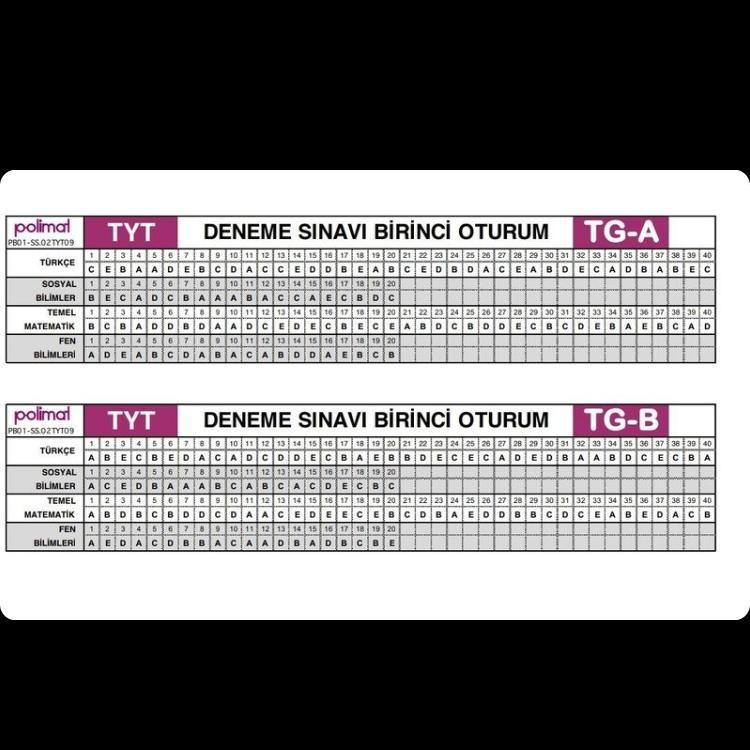 tyt polimat cevap anahtarı