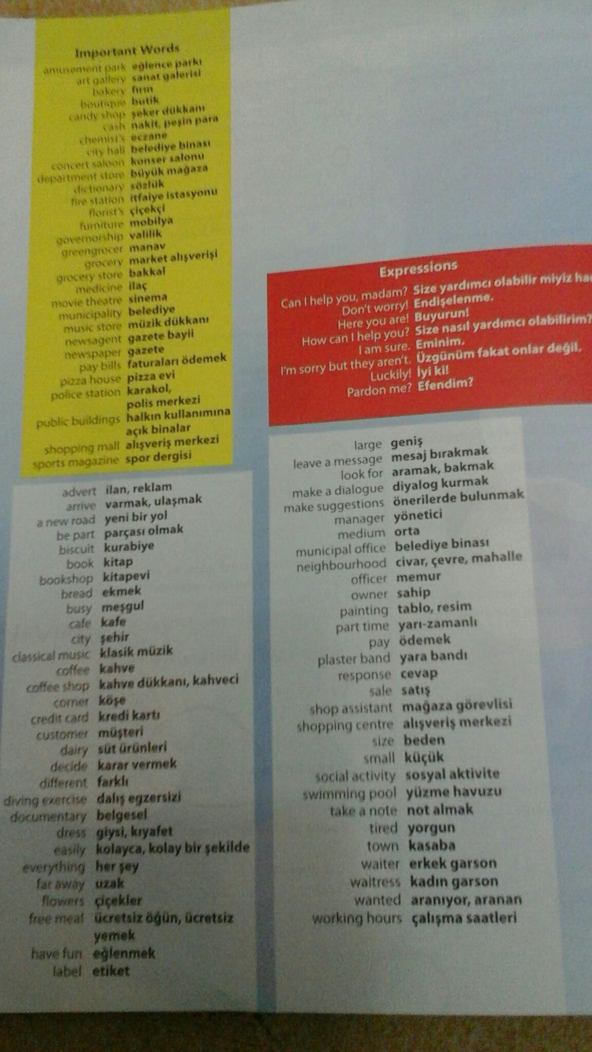 7.sinif ingilizce more more more 8.unite kelim leri acil!!