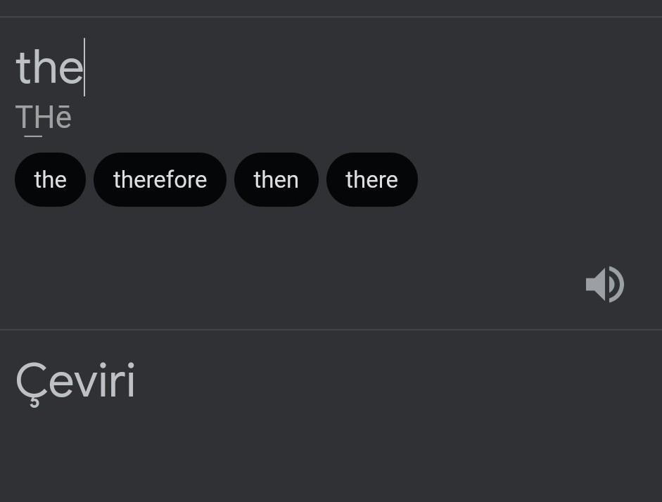 THE türkçesi ne demek