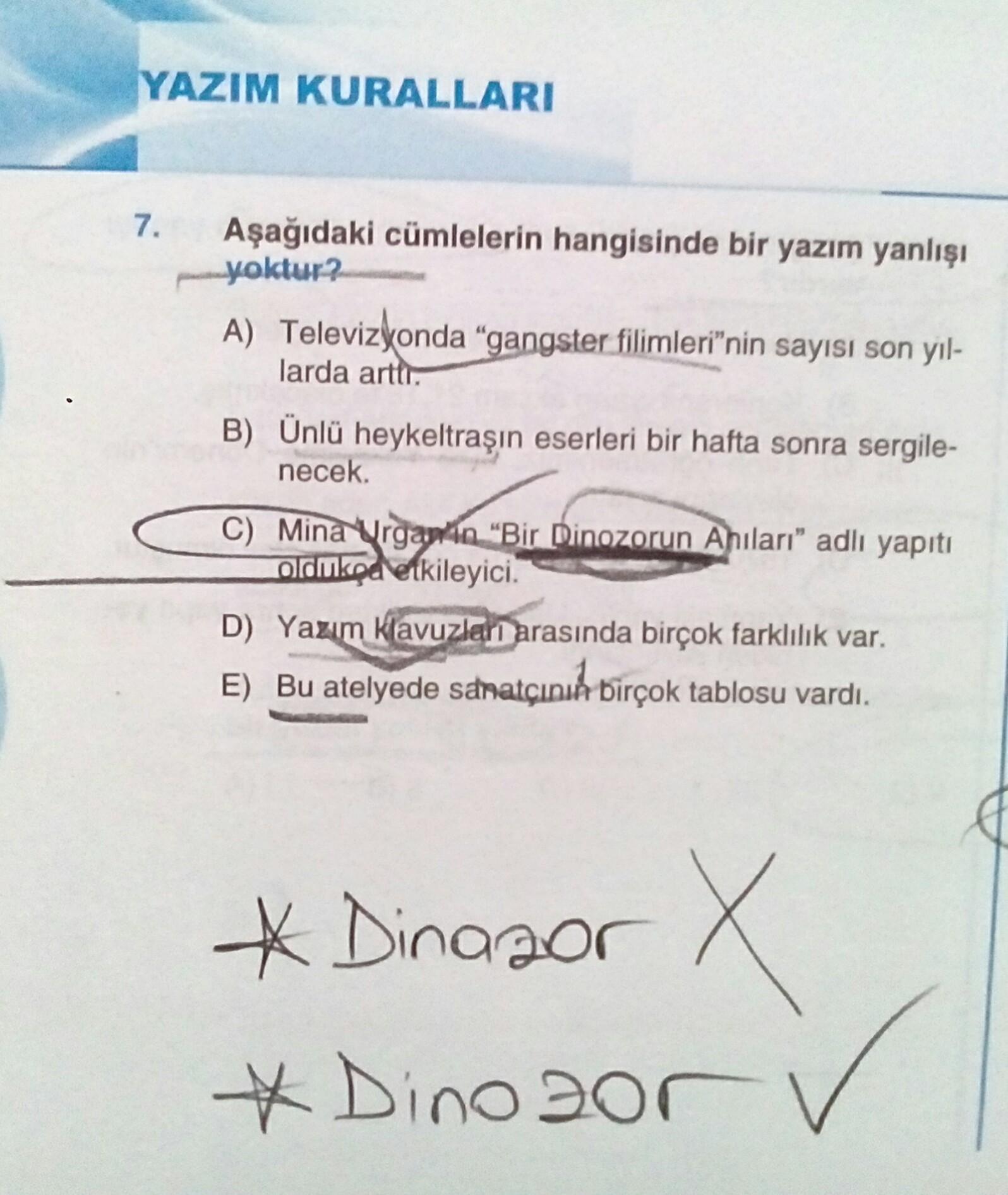 Dinazor mu ? Dinozor mu ? nasıl yazılır ??