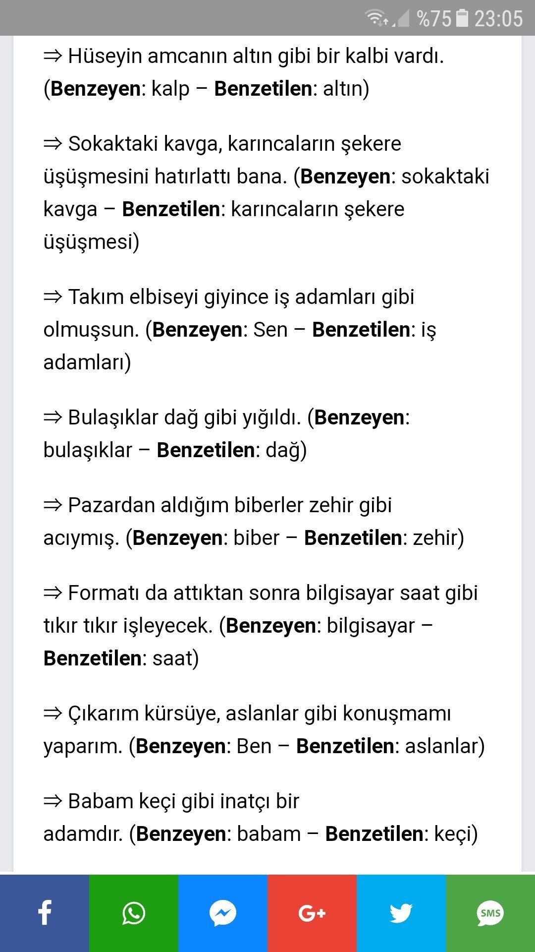 Benzetme ile ilgili 10 tane cümle yazar mısınız? Acil