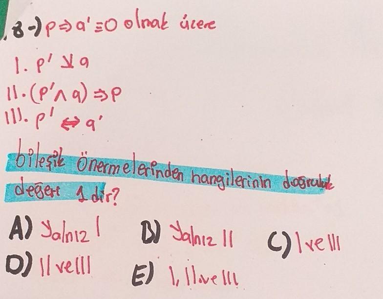 9 sınıf mantık konusu