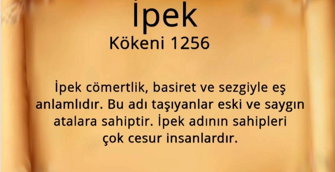 İpek soy ismi nerden gelir