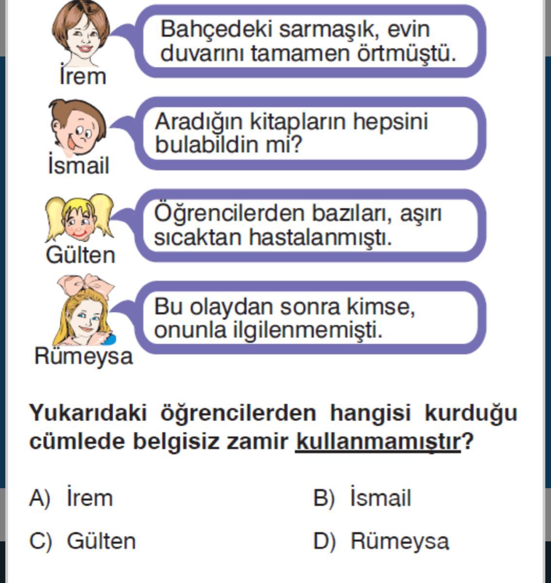 Belgisiz zamir ne demek ve soruyu yaparsanız sevinirim yanlış olursa