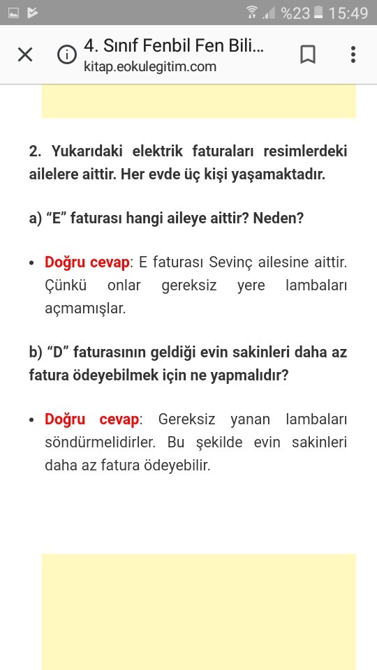 fen bilgini 4 sinif cevap anhtarı sayfa 123124 kırmızı beyaz