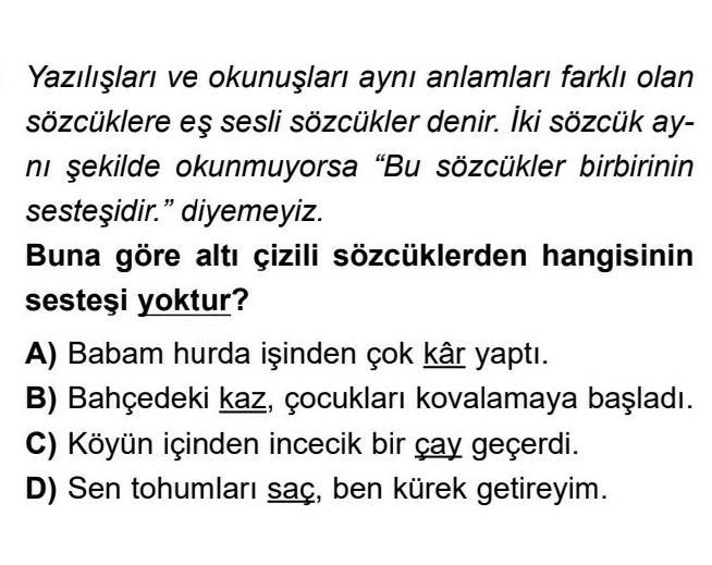 acil yardım lazim türkçe sorusu