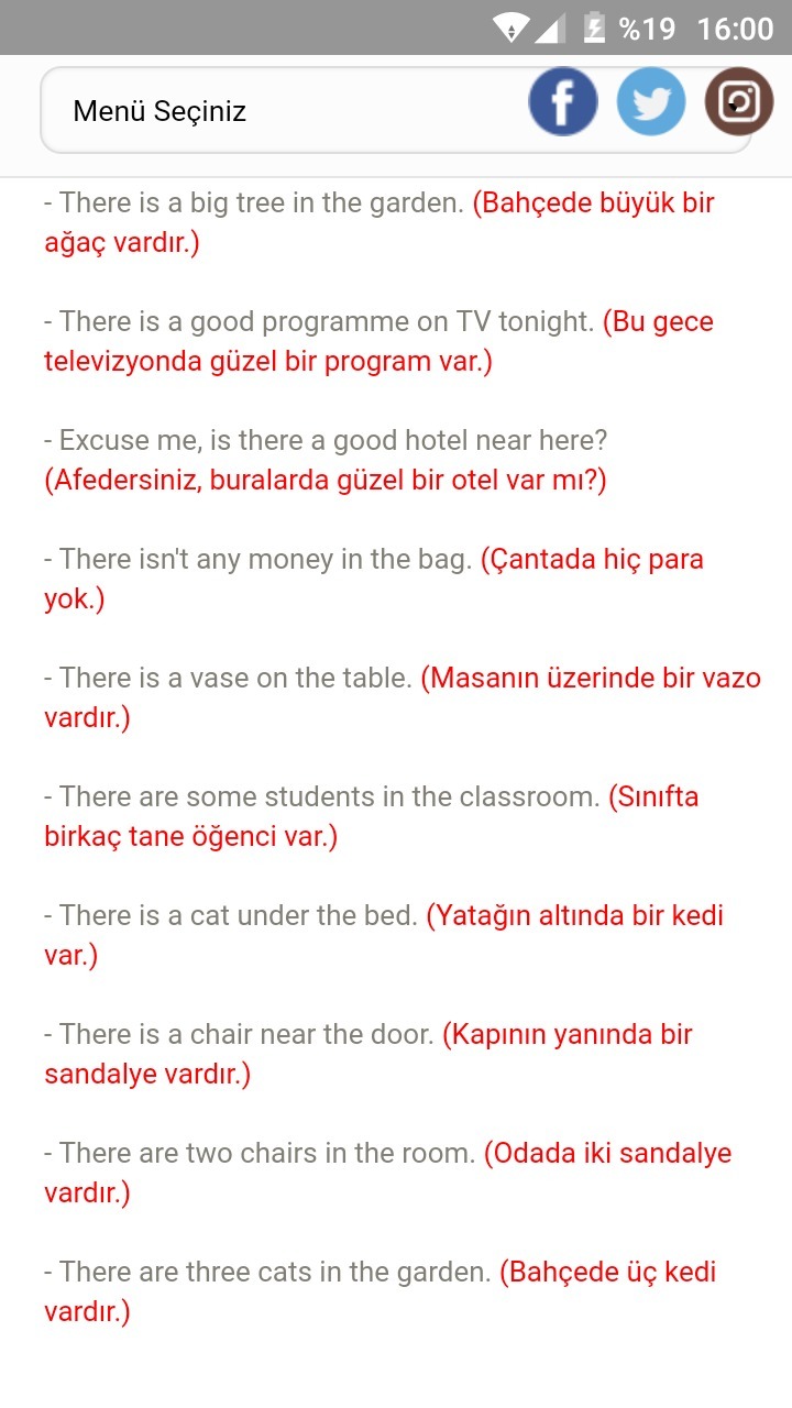 there are ile ilgili soru cümle 5 tane