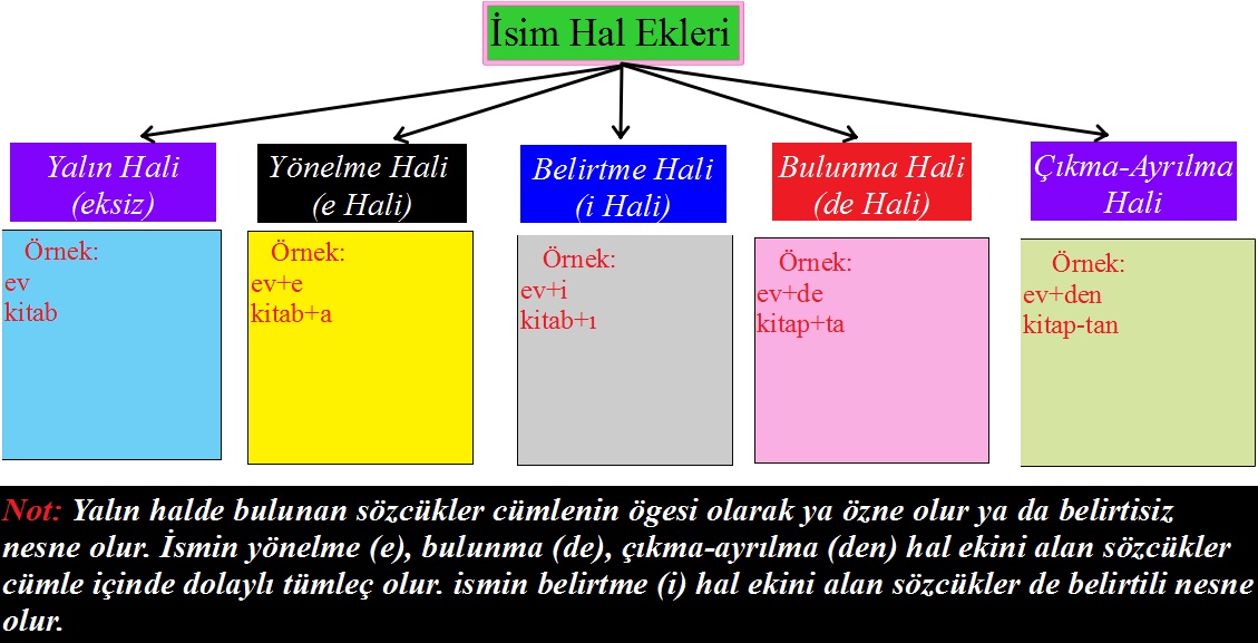 ismin halleri 5 cümle