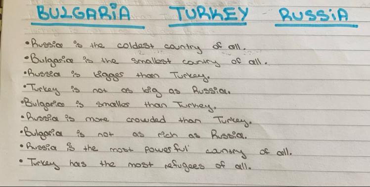 İngilizce 6 tane karşılaştırma cümlesi kurarmisiniz 9.sınıf