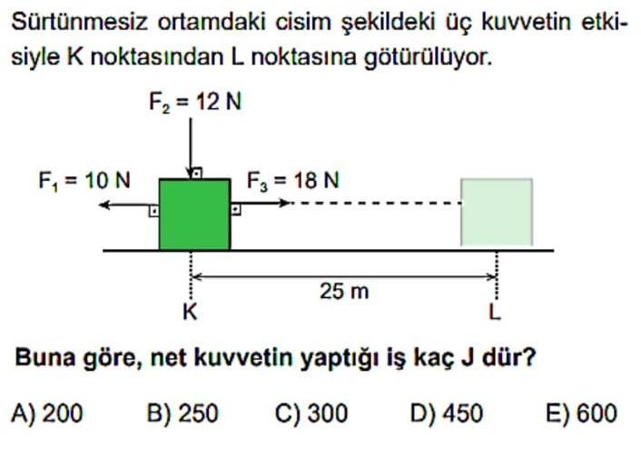 buna göre , net kuvvetin yaptıgı iş kaç joule dür .( işlemli )
