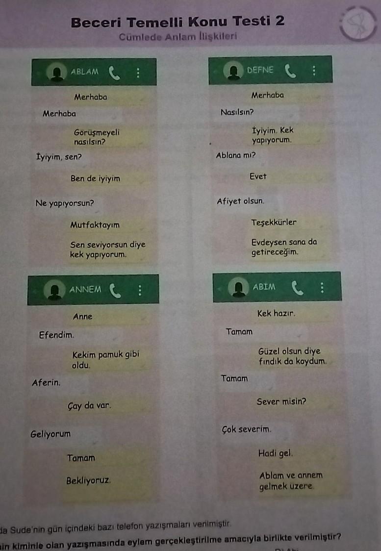 ABLAM C Merhaba Merhaba Iyiyim, sen? Aferin Görüşmeyeli nasılsın? Ne