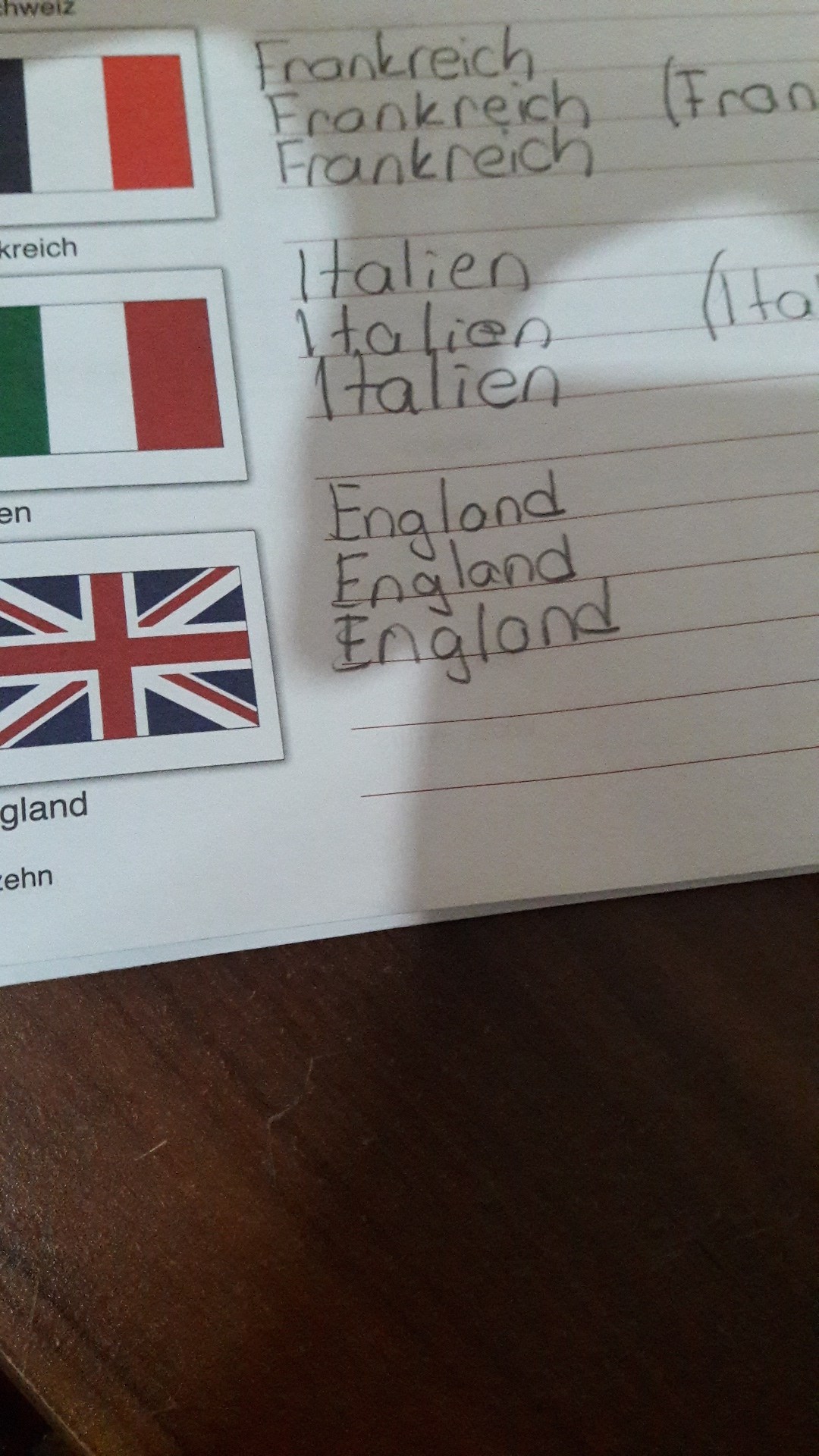 england ne demek almancada